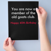 Au-dessus du prospectus d'anniversaire de colline (main)