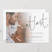 Au Faire-part de Fiançailles photo Dernier Script (Devant / Derrière)