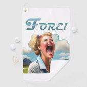 Au fond ! - Serviette de golf pour femmes (En situation)