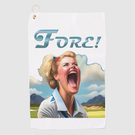 Au fond ! - Serviette de golf pour femmes (Devant)