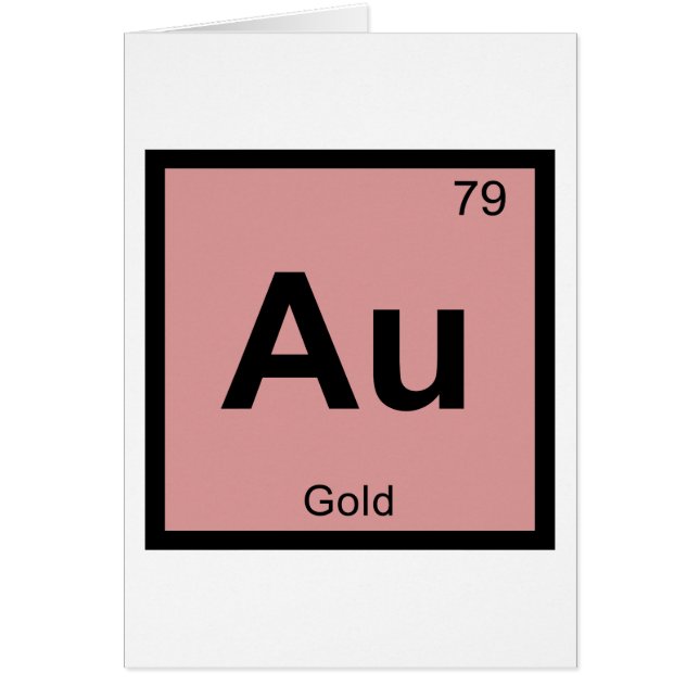 Au - Gold Chemistry Periodic Table Symbol (Voorkant)