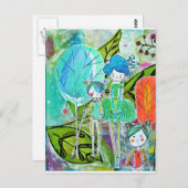 Au jardin briefkaart (Voorkant / Achterkant)