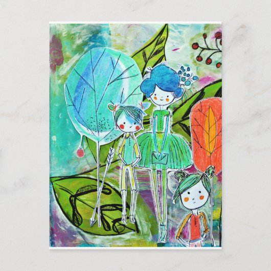 Au jardin briefkaart (Voorkant)