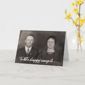 Au jeune couple heureux. Carte de vœux. (Fleur jaune)