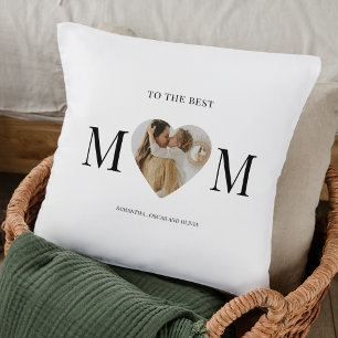 Au meilleur Coussin de coeur photo maman - Personn