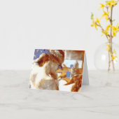 "Au miroir" par Edgar Degas Carte pour notes Vecto (Fleur jaune)