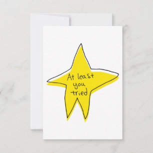 Au Moins Vous Avez Essayé - Yellow Star - Carte de