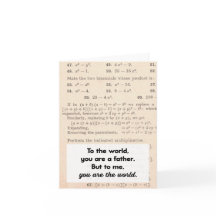 Au monde, vous êtes un père Carte de voeux
