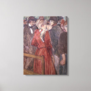 Au Moulin de la Galette, 1891 (w/c en gouache) Canvas Afdruk