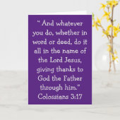 "Au nom de Jésus" Écriture Carte de voeux (Fleur jaune)