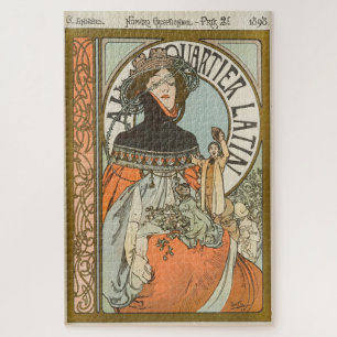 Au Quartier Latijn door Alphonse Mucha Legpuzzel
