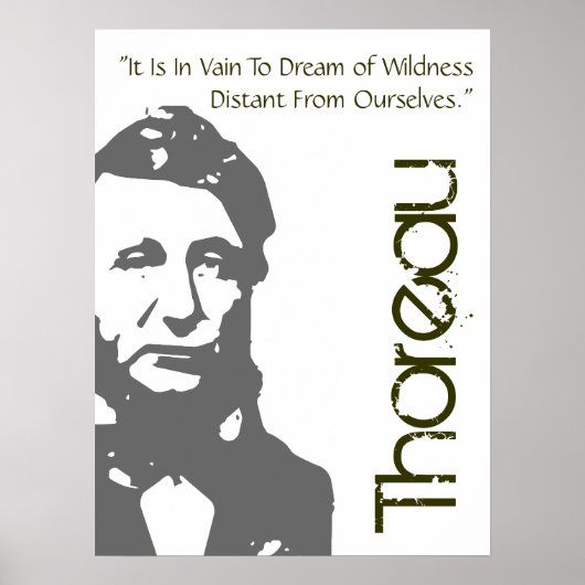 Au Rêve De La Sauvreté Poster Thoreau (Devant)