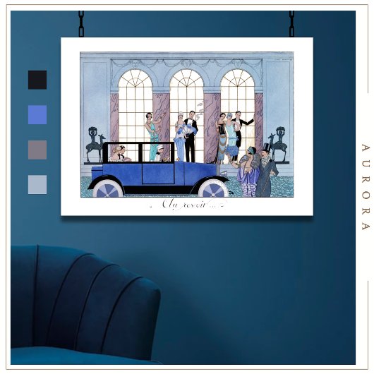 Au Revoir 1920 door George Barbier Poster