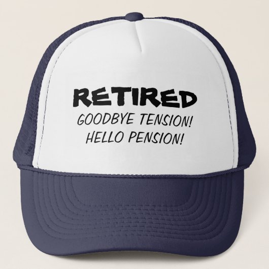 Au revoir casquette drôle de retraite de pension (Devant)