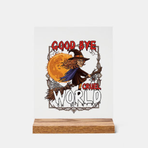Au revoir monde cruel sorcière Halloween pleine lu