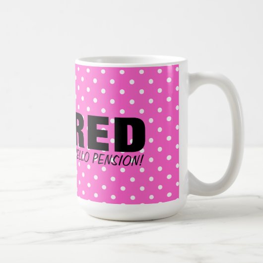 Au revoir pension de tension bonjour ! Tasse rose (Droite)