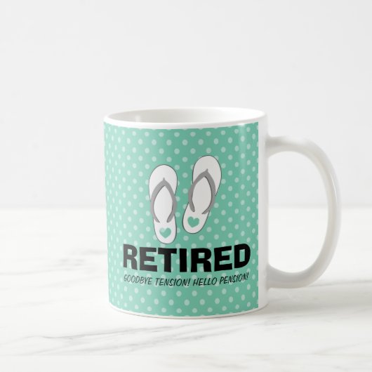 Au revoir tasse drôle de retraite de pension de (Droite)