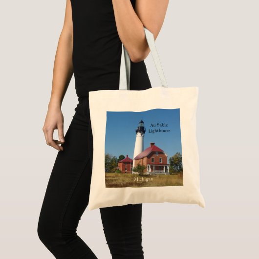 Au Sable Lighthouse canvas tas (Voorkant (product))