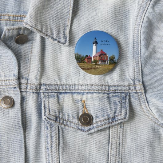 Au Sable Lighthouse-knop Ronde Button 5,7 Cm (In situ)