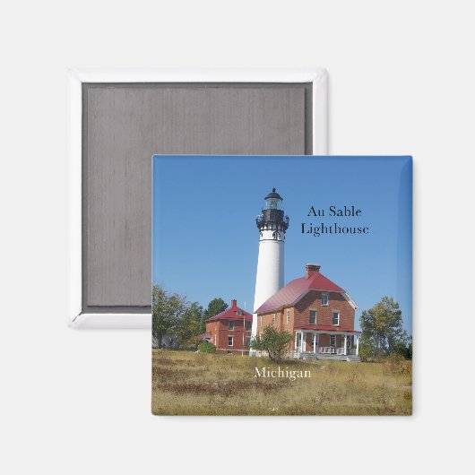 Au Sable Point Lighthouse magnet Magneet (Voorkant / Achterkant)