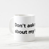 Au sujet de ma thèse - tasse de café blanc (Devant gauche)