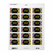 Au total 80s 80 Anniversaires Étiquettes de adress (Feuille entière)