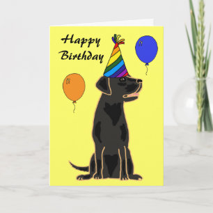 AU - Zwarte Labrador Verjaardag Kaart