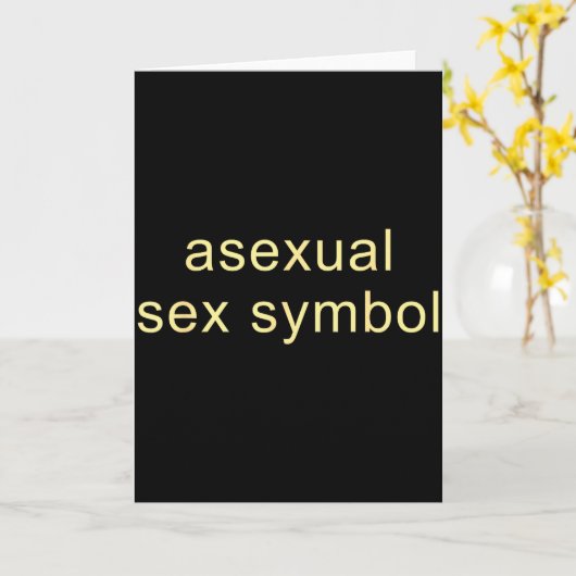 Aual Symbol Funny Pride Lgbtq Ace Kaart (Gele Bloem)