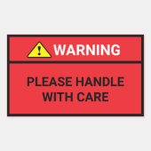 Aub Zorgvuldig Behandelen Labels voor Verzenddozen (Voorkant)