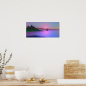 Aube rose et affiche de yacht (Cuisine)