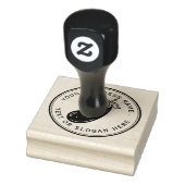 Aubergine Custom Business Logo Large Rubberstempel (Stempel)