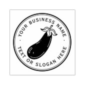 Aubergine Custom Business Logo Large Rubberstempel (Afrduk)