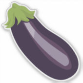 Aubergine Emoji Sticker (Voorkant)
