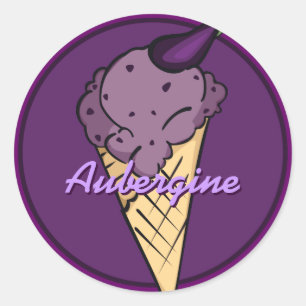 Aubergine Icecream Sticker