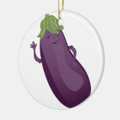 Aubergine Keramisch Ornament (Links)