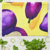 Aubergine - Keuken theedoek (Gevouwen)