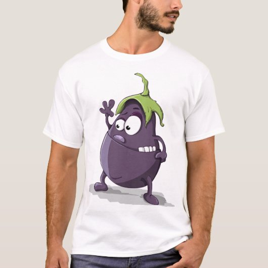 aubergine kunst t-shirt (Voorkant)