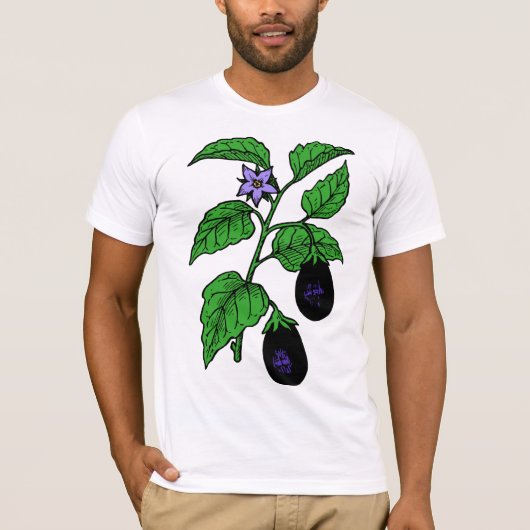 Aubergine Mannen T-shirt (Voorkant)