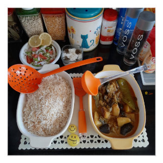 AUBERGINE MARAG & RIJST PERFECT POSTER