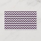 Aubergine Paarse Chevron; Retro schoolbord Visitekaartje (Achterkant)