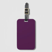 Aubergine Paarse Classic Solid Plain Bagagelabel (Voorkant (verticaal))