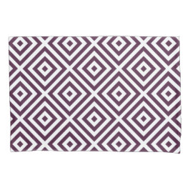 Aubergine Paarse Diamond Pattern Kussen Hoesje Kussensloop
