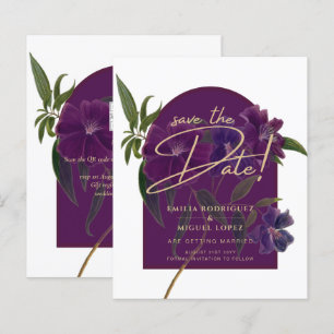 Aubergine Prume Purper Bloem Forest Groen Bruiloft