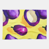 Aubergine - Serviette de thé de cuisine (Horizontal)