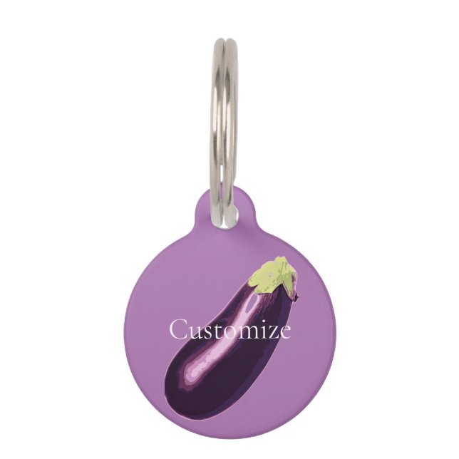 Aubergine Thunder_Cove Huisdierpenning (Voorkant)