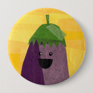 Aubergine! Vegeta-Button Ronde Button 4,0 Cm