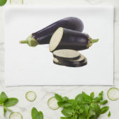 'Aubergines' keukenhanddoek (Gevouwen)