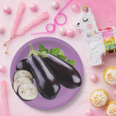 aubergines papieren bordje (Feest)