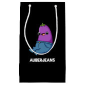 Auberjeans Funny Eggplant Pun Dark BG Klein Cadeauzakje (Voorkant)