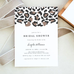 AUBREE Leopard Print Safari Bridal Shower Kaart
